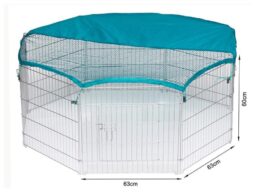 Wire Pet Playpen with waterproof polyester cloth 8 panels size 63x 60cm 06-0114 www.gmtpet.shop