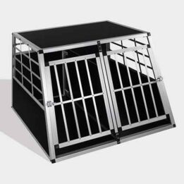 Aluminum Dog cage size 104cm Large Double Door Dog cage 65a 06-0775 www.gmtpet.shop