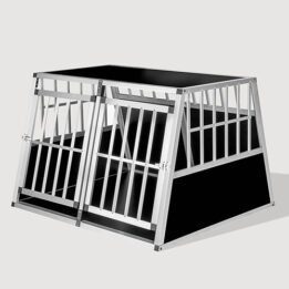 Aluminum Large Double Door Dog cage With Separate board 65a 104 06-0776 www.gmtpet.shop