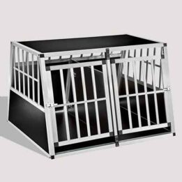 Aluminum Dog cage Large Double Door Dog cage 75a 104 06-0777 www.gmtpet.shop
