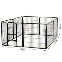 80cm Large Custom Pet Wire Playpen Outdoor Dog Kennel Metal Dog Fence 06-0125 www.gmtpet.shop