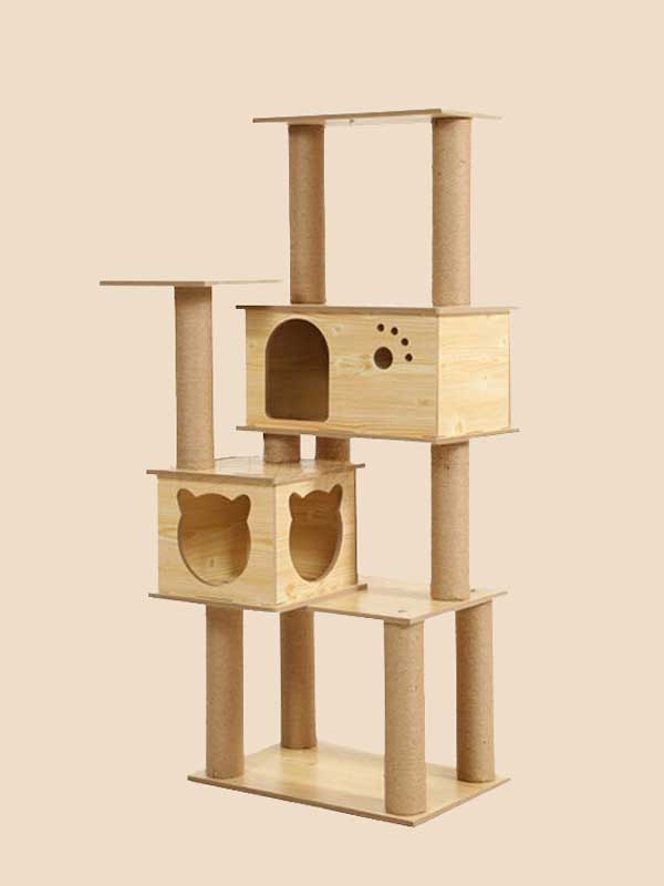 Novo produto por atacado de madeira maciça para gatos, árvore de estimação, estrutura de escalada para gatos 06-1153 www.gmtpet.shop