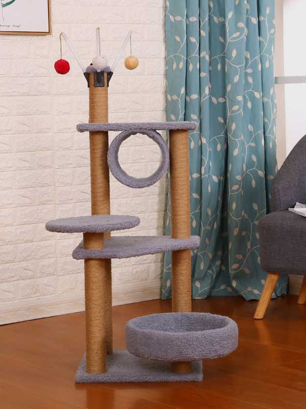 Fábrica OEM atacado estrutura de escalada para gatos Plataforma de brinquedos para animais de estimação com árvores para gatos 06-1175 www.gmtpet.shop