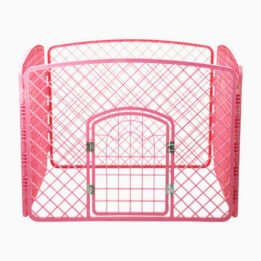 Custom outdoor pp plastic 4 panels portable pet carrier playpens indoor small puppy cage fence cat dog playpen for dogs www.gmtpet.shop
