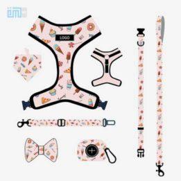 Pet harness factory new dog leash vest-style printed dog harness set small and medium-sized dog leash 109-0005 www.gmtpet.shop
