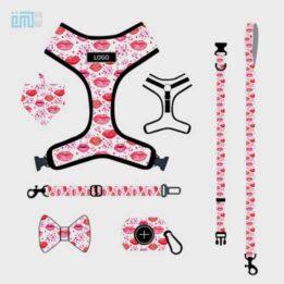 Pet harness factory new dog leash vest-style printed dog harness set small and medium-sized dog leash 109-0016 www.gmtpet.shop