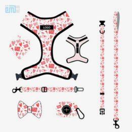 Pet harness factory new dog leash vest-style printed dog harness set small and medium-sized dog leash 109-0017 www.gmtpet.shop
