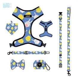 Pet harness factory new dog leash vest-style printed dog harness set small and medium-sized dog leash 109-0018 www.gmtpet.shop