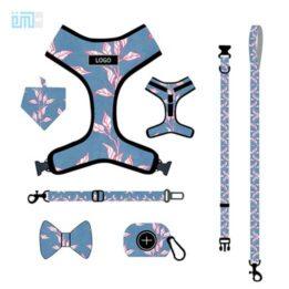 Pet harness factory new dog leash vest-style printed dog harness set small and medium-sized dog leash 109-0019 www.gmtpet.shop