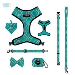 Pet harness factory new dog leash vest-style printed dog harness set small and medium-sized dog leash 109-0026 www.gmtpet.shop