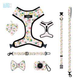 Pet harness factory new dog leash vest-style printed dog harness set small and medium-sized dog leash 109-0028 www.gmtpet.shop