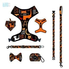 Pet harness factory new dog leash vest-style printed dog harness set small and medium-sized dog leash 109-0034 www.gmtpet.shop
