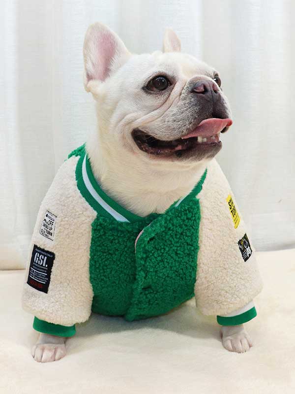 GMTPET wholesale French Dou Christmas New Year's clothing quilted thick winter dog lamb hair bulldog fat dog pug dog clothes 107-222010