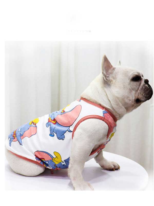 GMTPET French Summer thin section spring and summer new products Bulldog Pug dog fat dog clothes cotton Dumbo vest French fighting clothes 107-222021