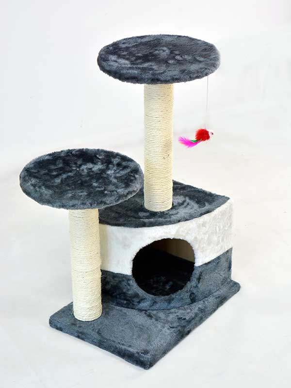 Árbol de gatito de juguete de ratón de plataforma de habitación de gato de escalada de gato de dos colores 06-0009 www.gmtpet.shop