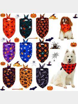 Halloween pet drool towel cat and dog scarf triangle towel pet supplies 118-37017 www.gmtpet.shop