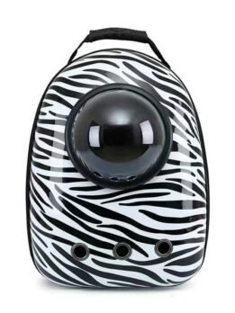 Zebra pattern upgraded side opening pet cat backpack 103-45025 www.gmtpet.shop