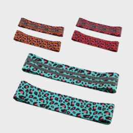 Custom New Product Leopard Squat With Non-slip Latex Fabric Resistance Bands